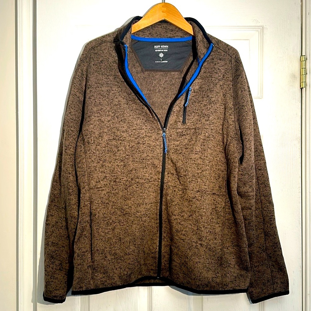 Ruff Hewn Men’s Adventure Tech Zip-Up Fleece Sweatshirt/Jacket